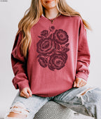 TMT // Linocut Peonies MAROON INK