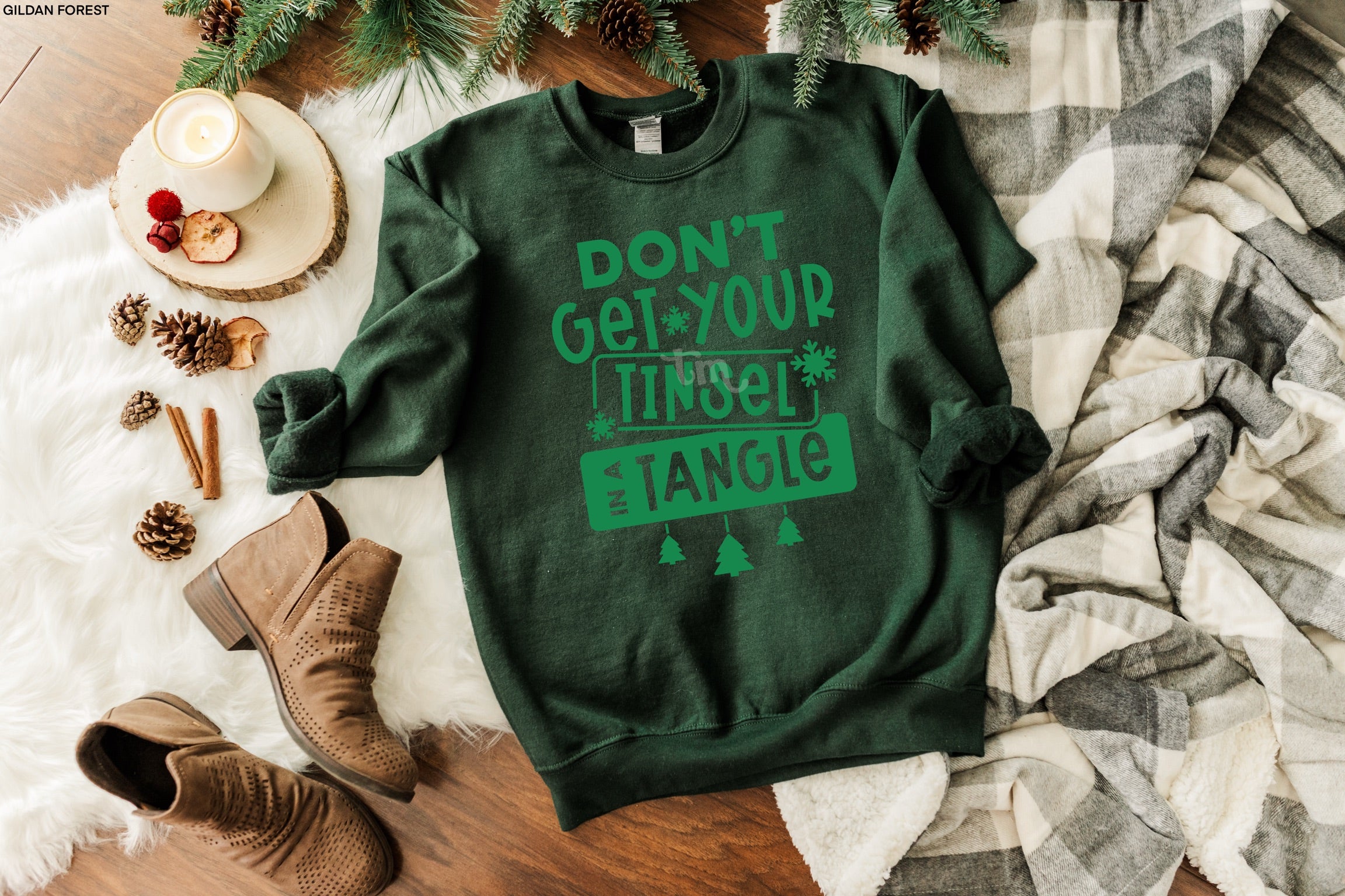 Tinsel in a Tangle KELLY GREEN INK