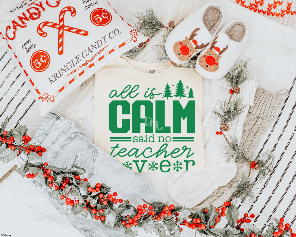 All is Calm Said No Teacher Ever KELLY GREEN INK