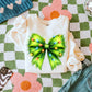 TMT // Furry Green Christmas Bow FULL SIZE + POCKET