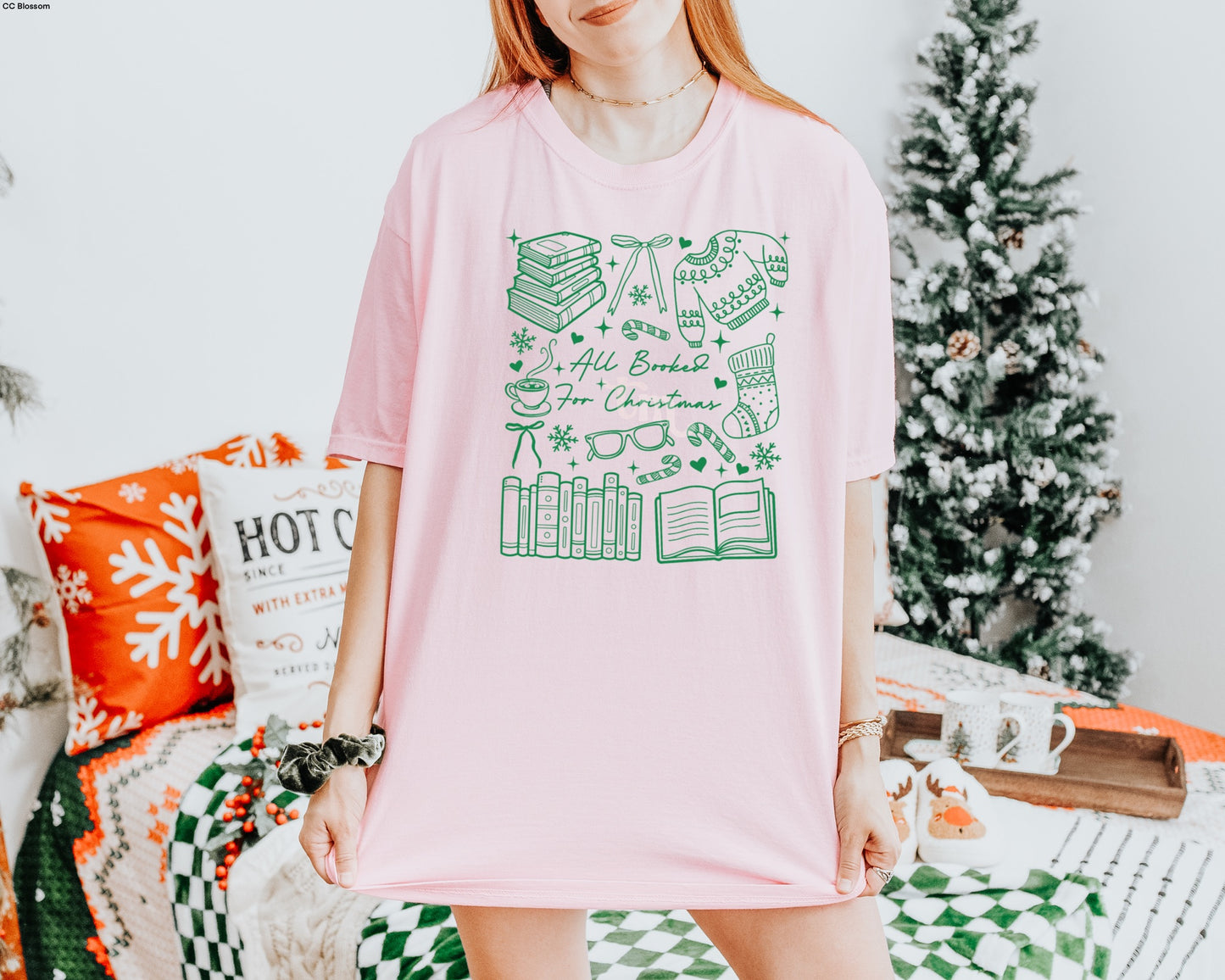 TMT // All Booked for Christmas Doodles KELLY GREEN INK