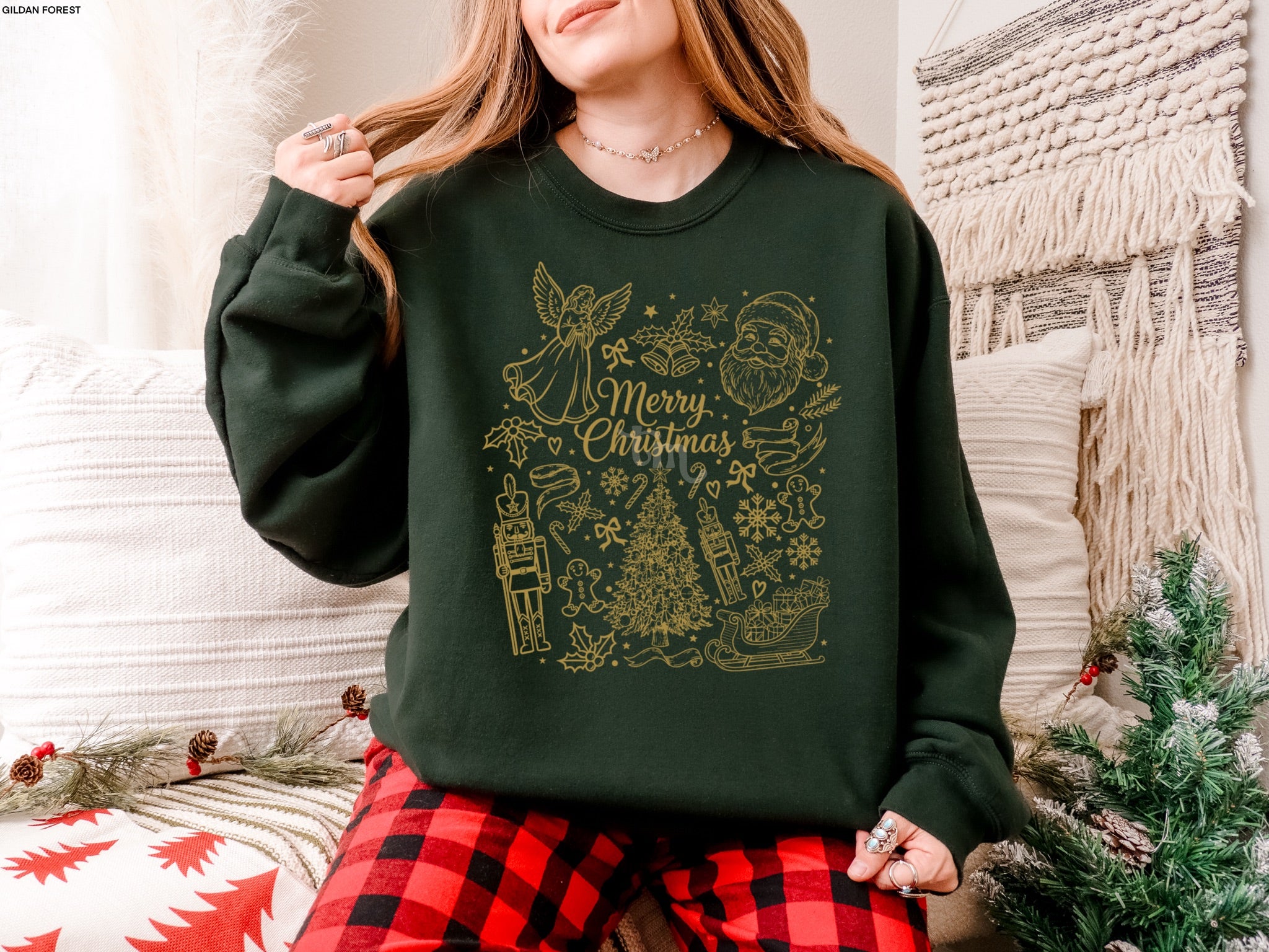 Merry Christmas Doodles METALLIC GOLD INK