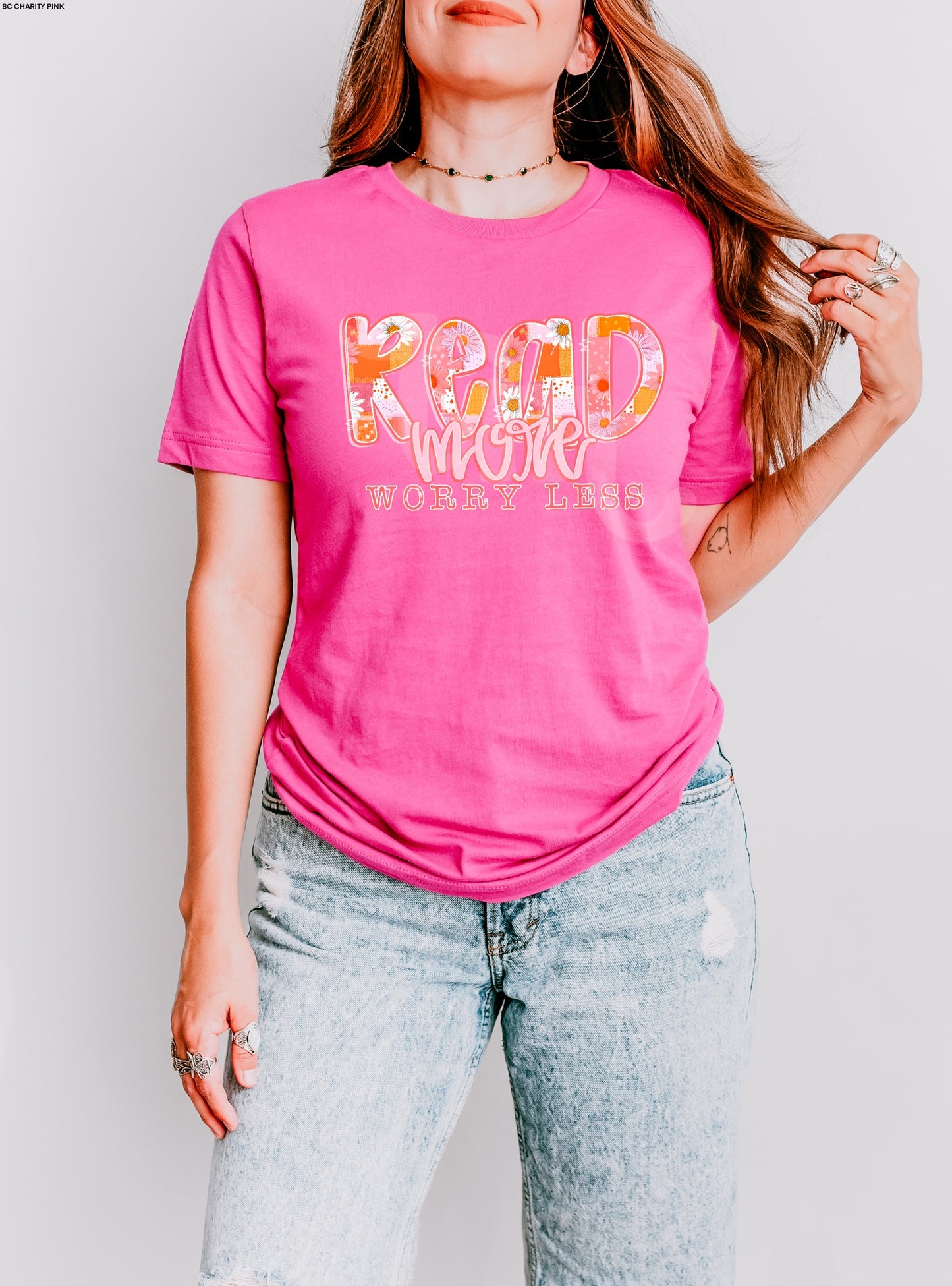 Read More Worry Less Bright Floral MATTE CLEAR FILM