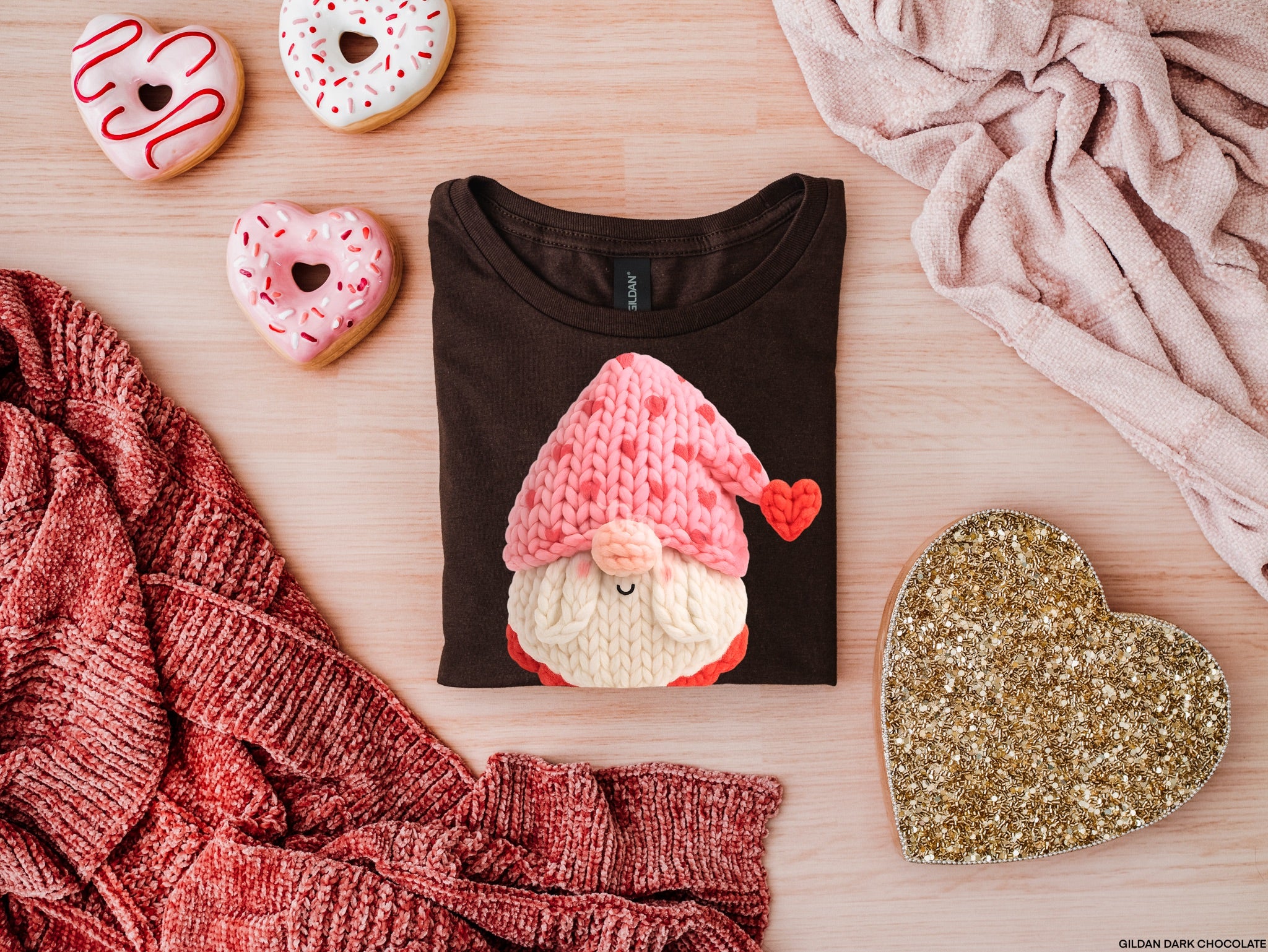 TMT // Faux Knit Valentine's Day Gnome MATTE CLEAR FILM
