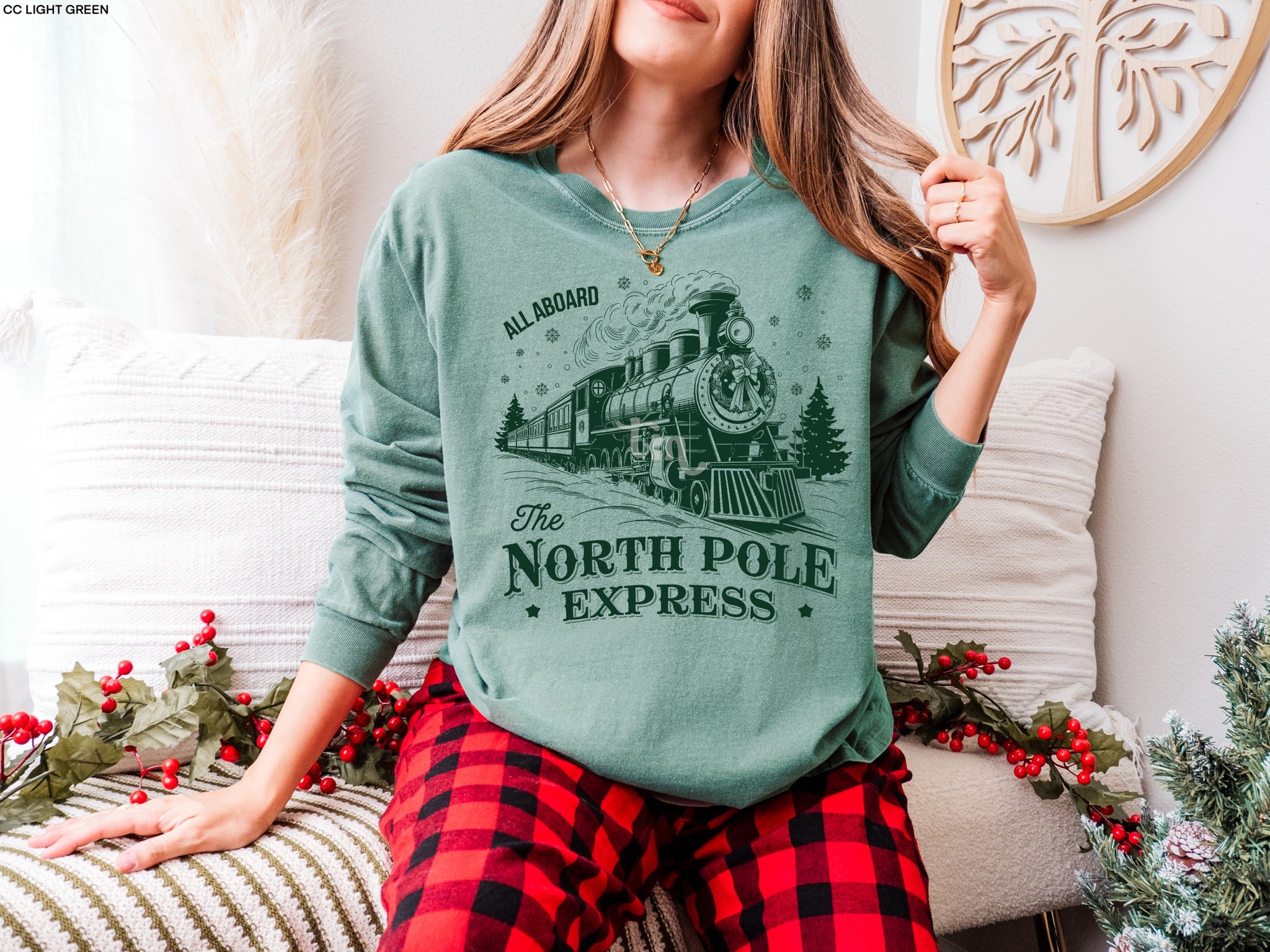 North Pole Express HUNTER GREEN INK