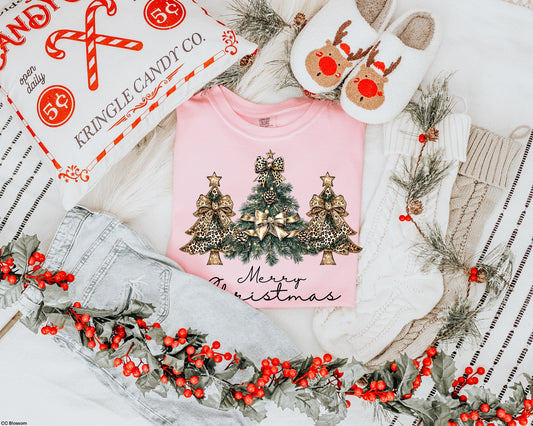 TMT // Merry Christmas Leopard Trees MATTE CLEAR FILM