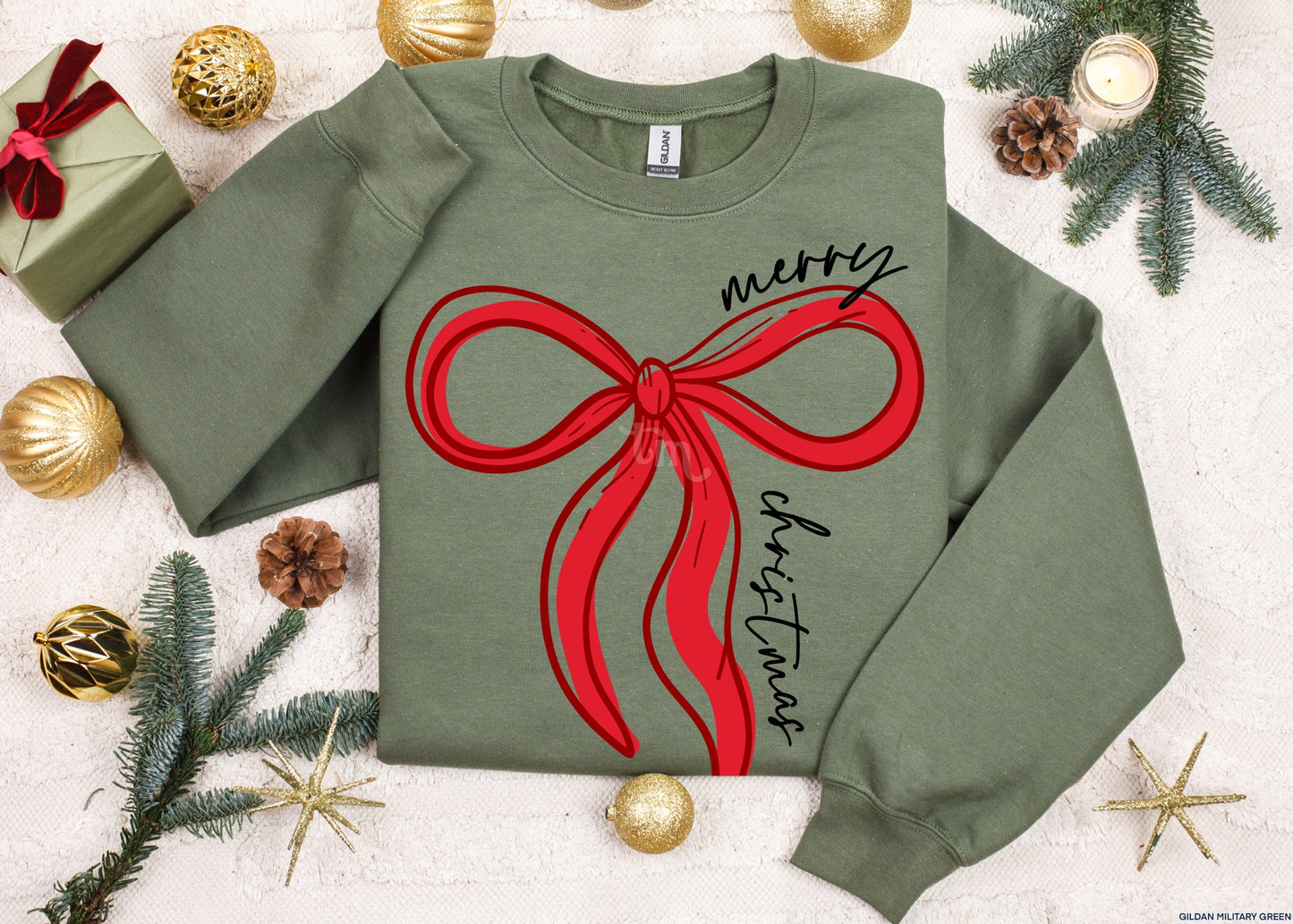 TMT // Merry Christmas Bow MATTE CLEAR FILM
