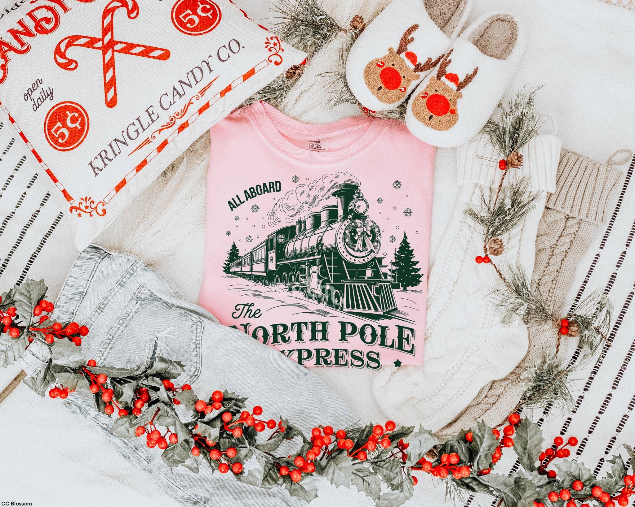 North Pole Express HUNTER GREEN INK