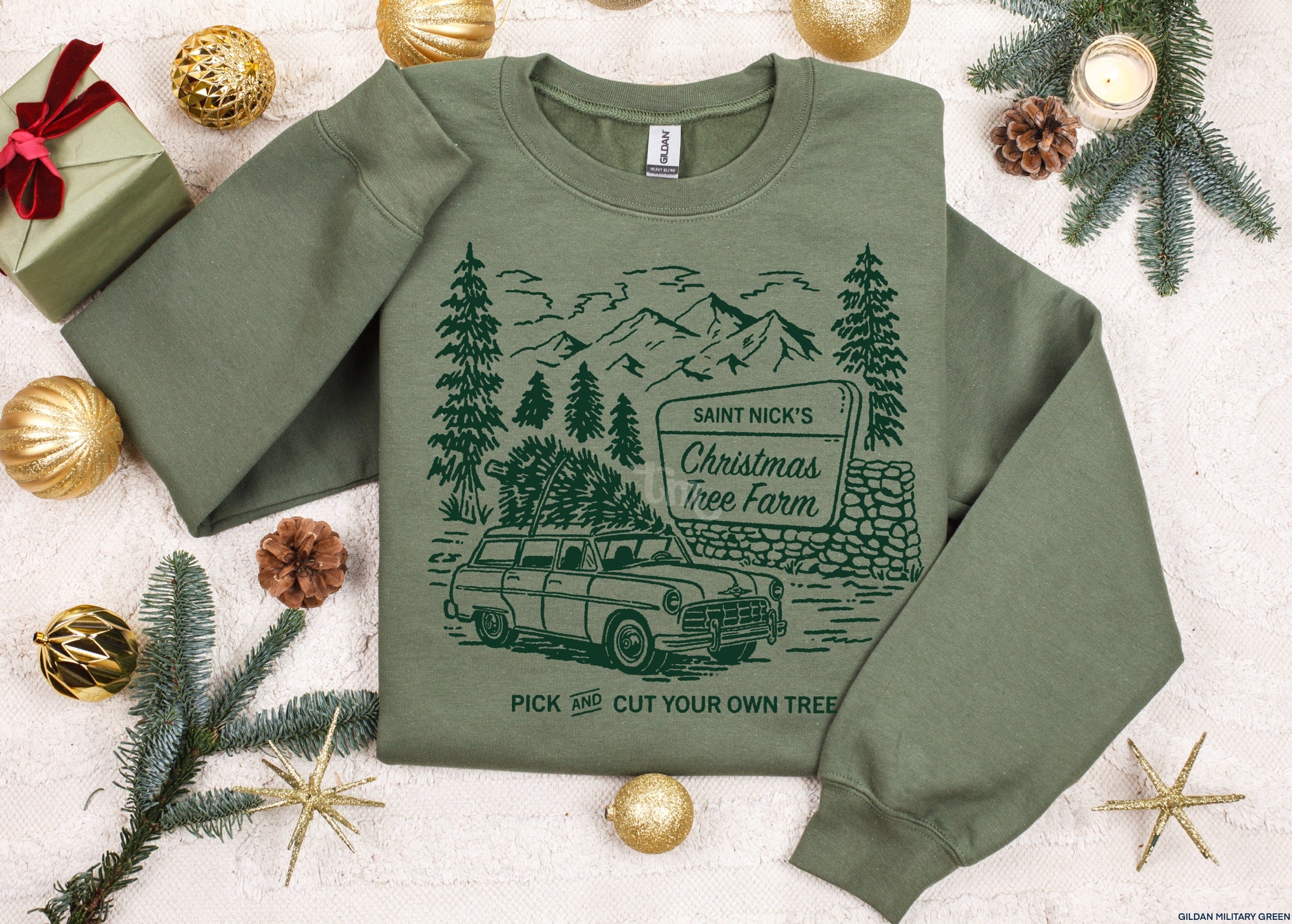 Christmas Tree Farm HUNTER GREEN INK