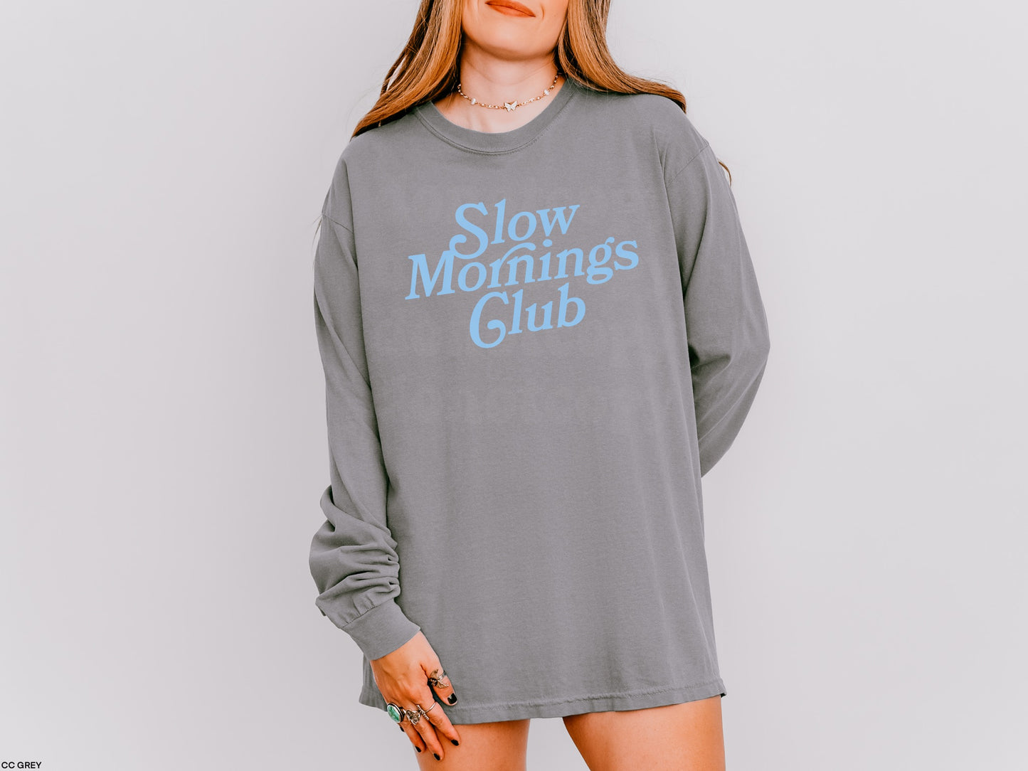 Slow Mornings Club LIGHT BLUE INK