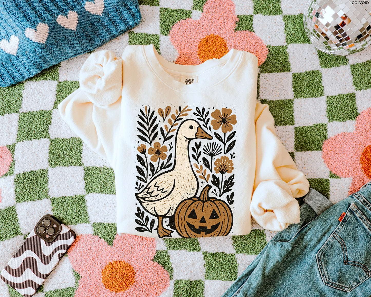 Floral Pumpkin Goose MATTE CLEAR FILM