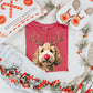 Goldendoodle Reindeer MATTE CLEAR FILM