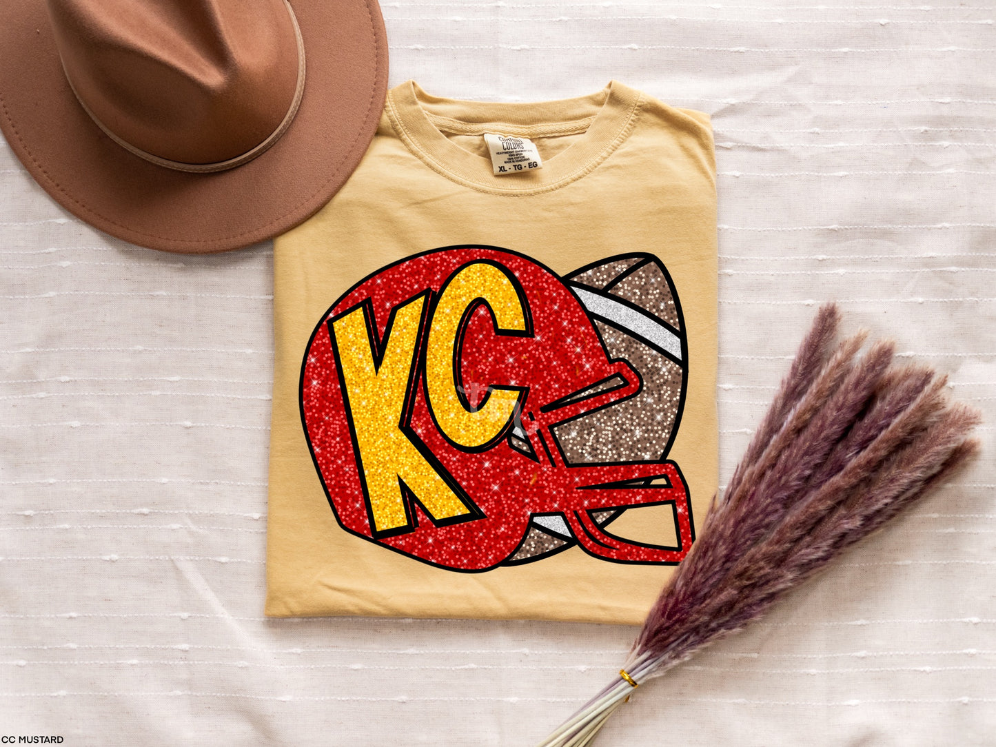Sequin Glitter KC HELMET FULL SIZE + POCKET