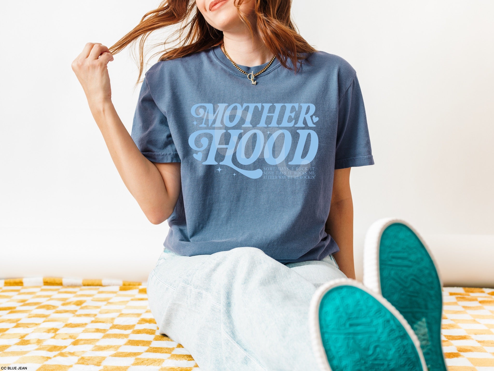 Motherhood Retro LIGHT BLUE INK