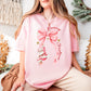 TMT // GLITTER Merry Christmas Santa Bow MATTE CLEAR FILM