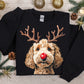 Goldendoodle Reindeer MATTE CLEAR FILM