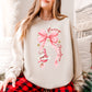 TMT // GLITTER Merry Christmas Santa Bow MATTE CLEAR FILM