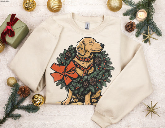 TMT // Distressed Christmas Labrador MATTE CLEAR FILM