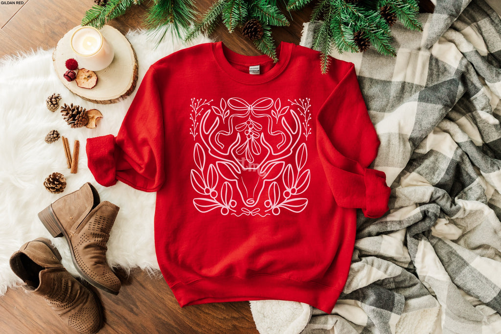 Deer Foliage BABY PINK INK