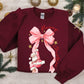 TMT // GLITTER Merry Christmas Santa Bow MATTE CLEAR FILM