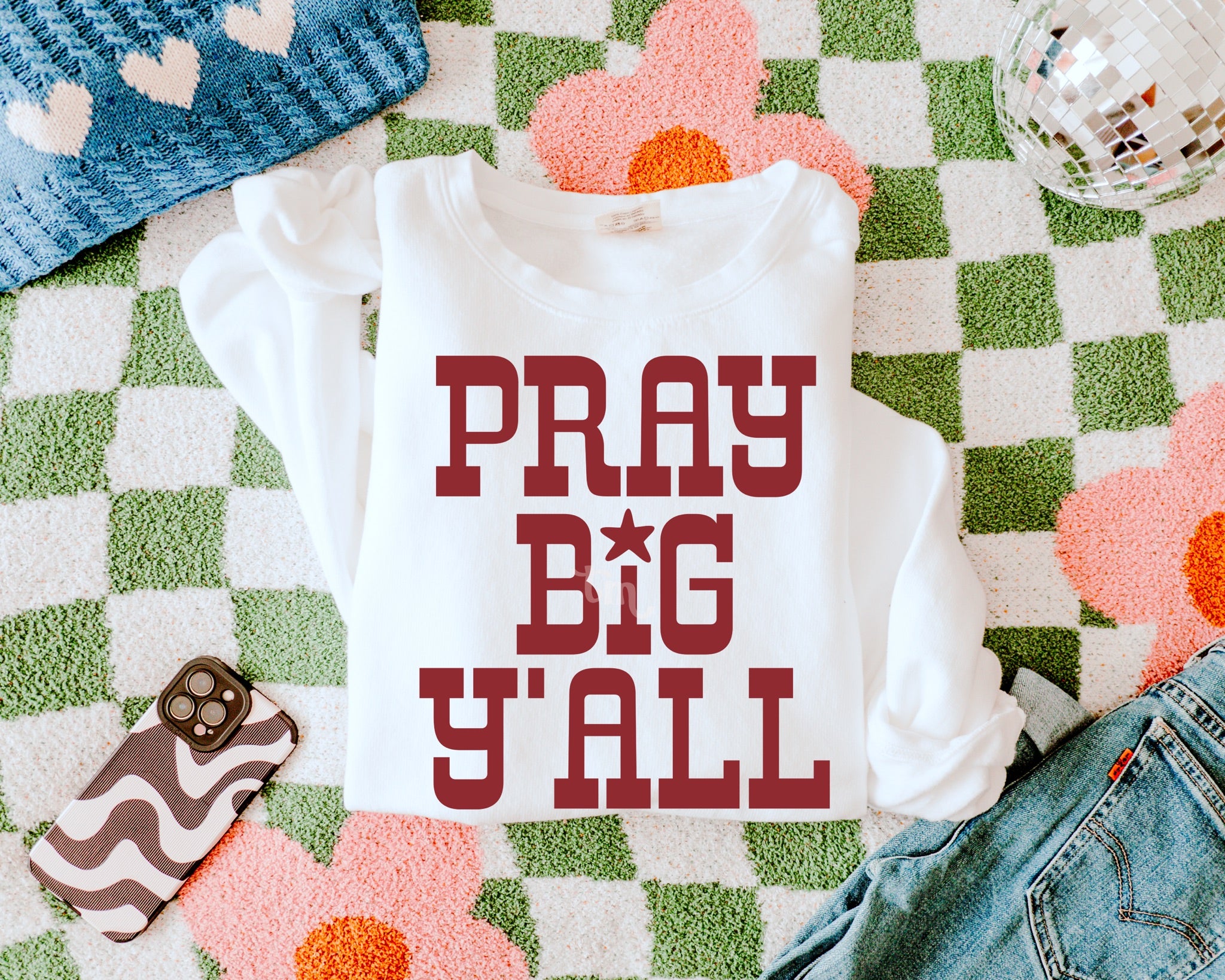 Pray Big Y'all RED INK