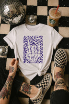 Zebra Skellie Hand PURPLE INK