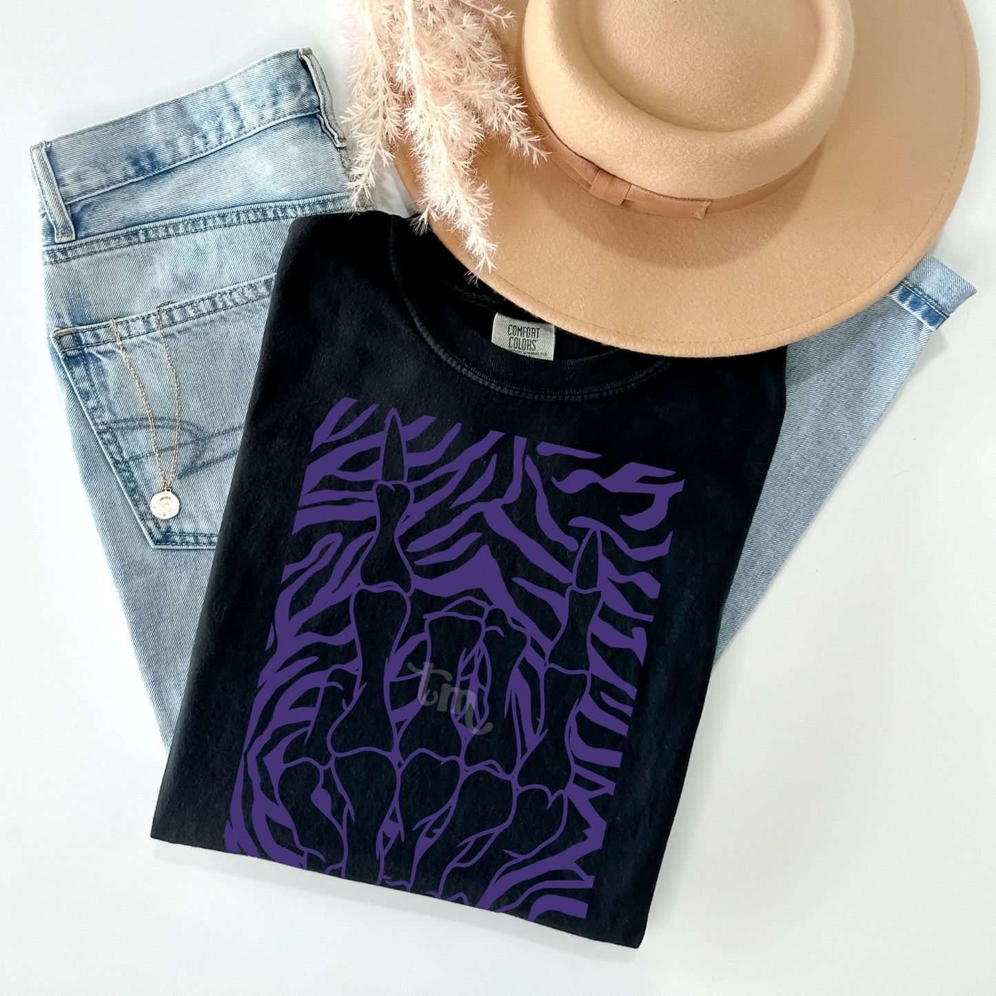 Zebra Skellie Hand PURPLE INK