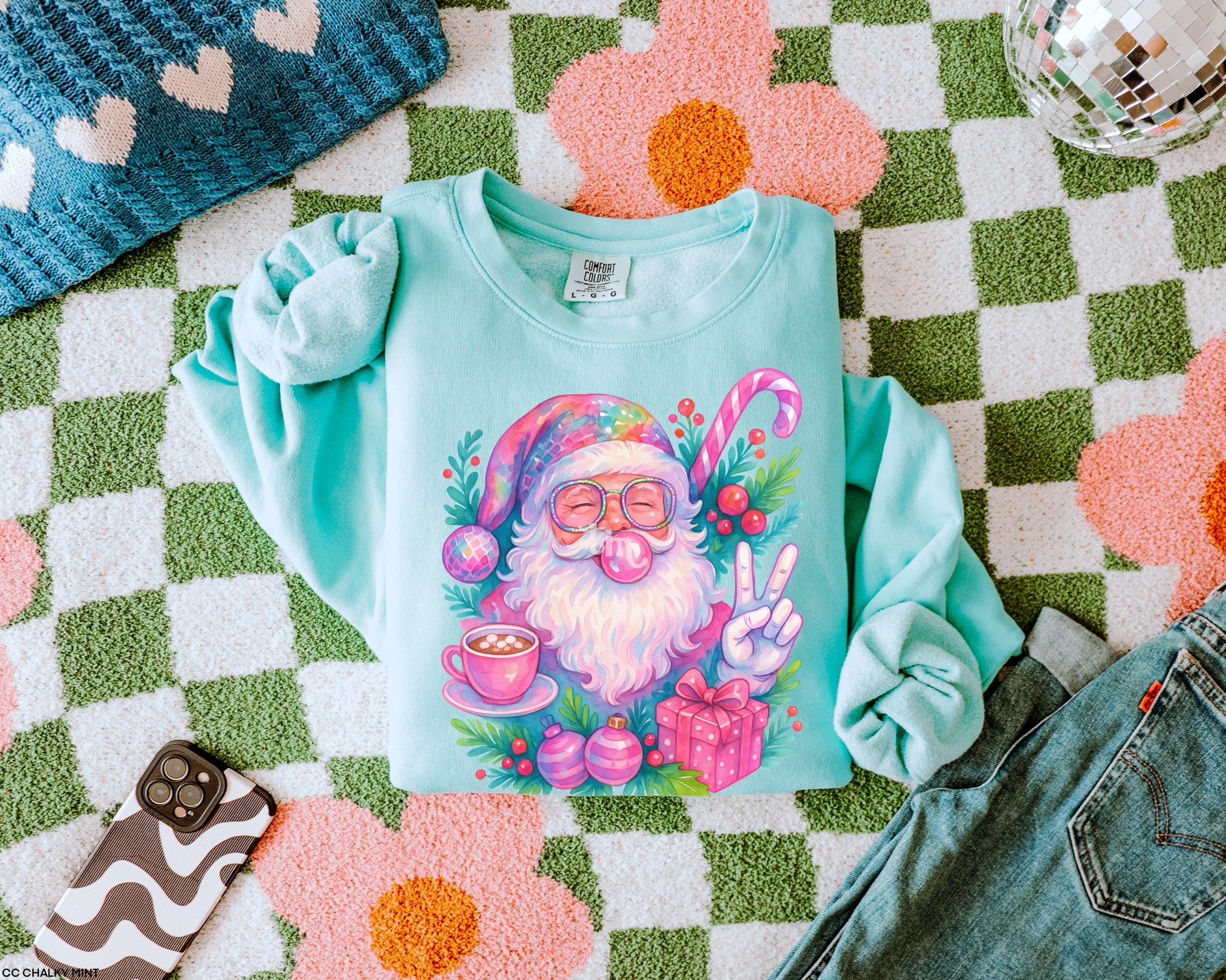 Watercolor Santa MATTE CLEAR FILM