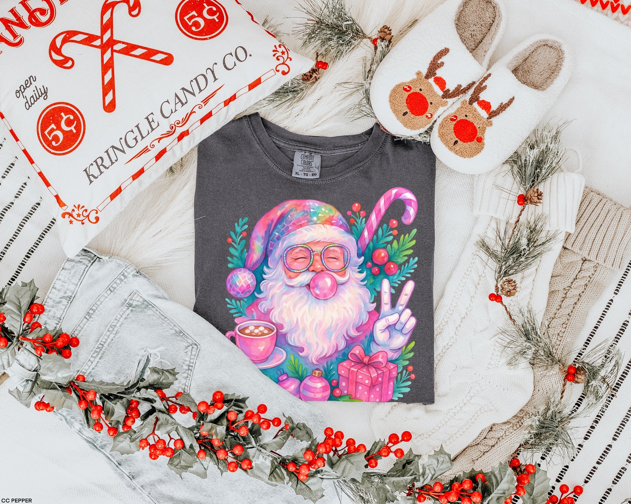 Watercolor Santa MATTE CLEAR FILM