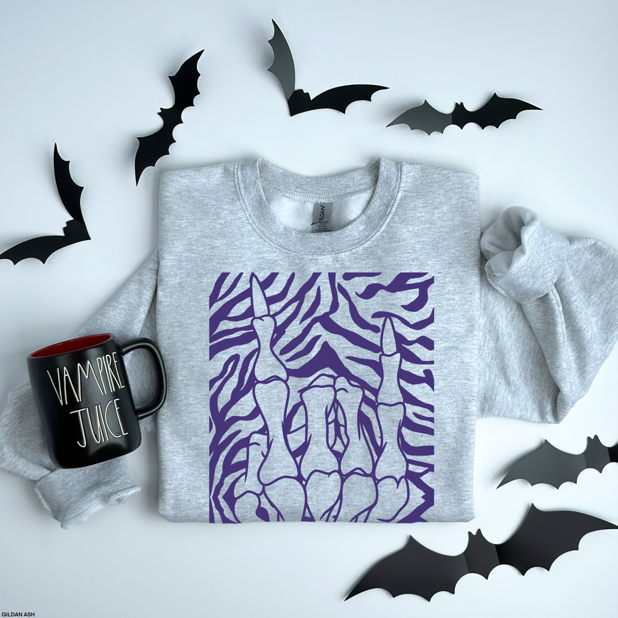 Zebra Skellie Hand PURPLE INK