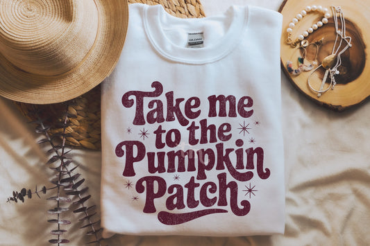 Take Me to the Pumpkin Patch MAROON INK