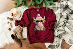 Faux Knit Bubblegum Santa Bull MATTE CLEAR FILM
