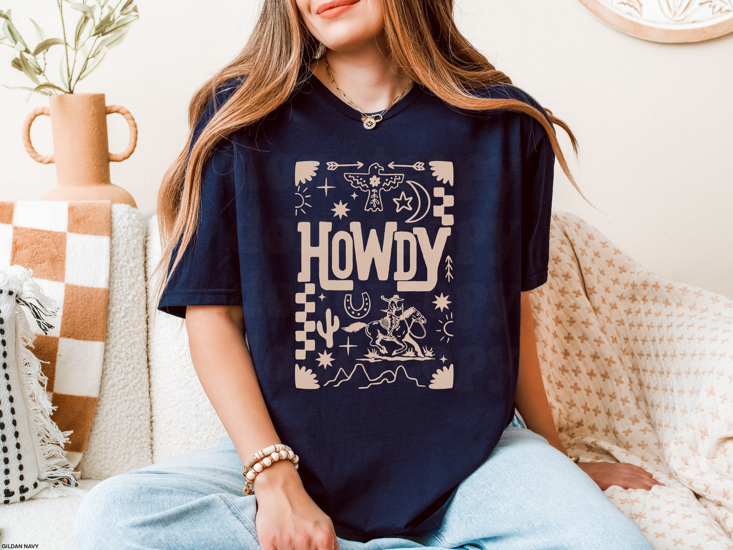 Howdy Floral Retro LT TAN INK