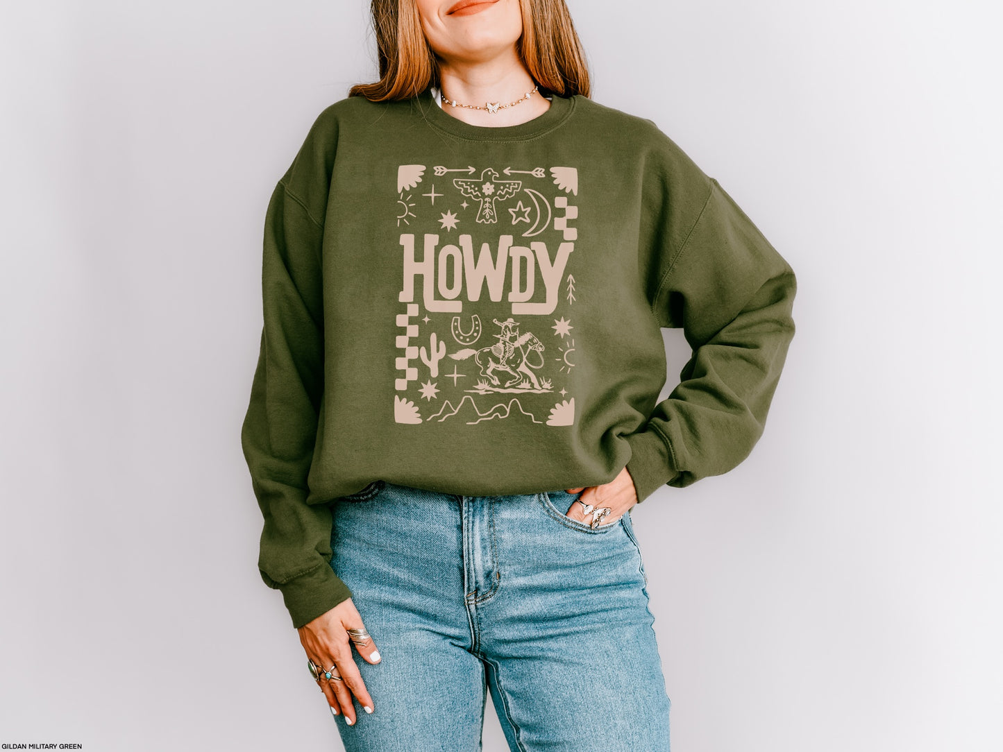 Howdy Floral Retro LT TAN INK