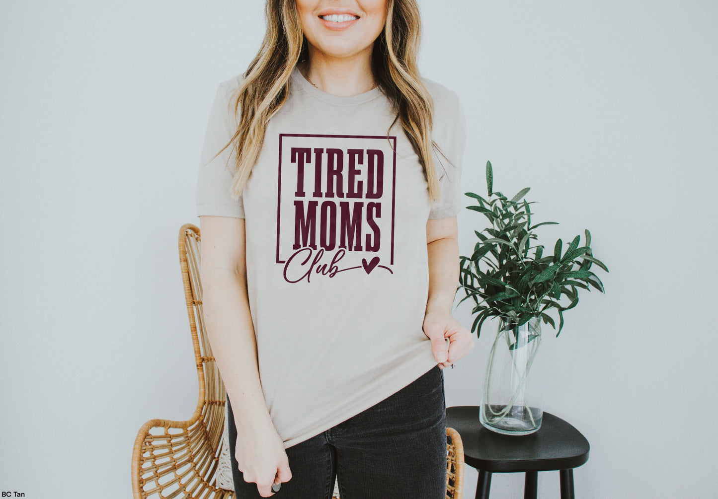 Tired Moms Club BURGUNDY INK