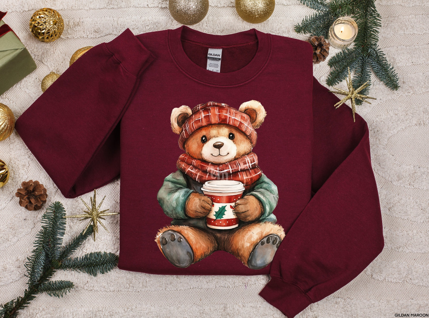 Winter Teddy Bear MATTE CLEAR FILM