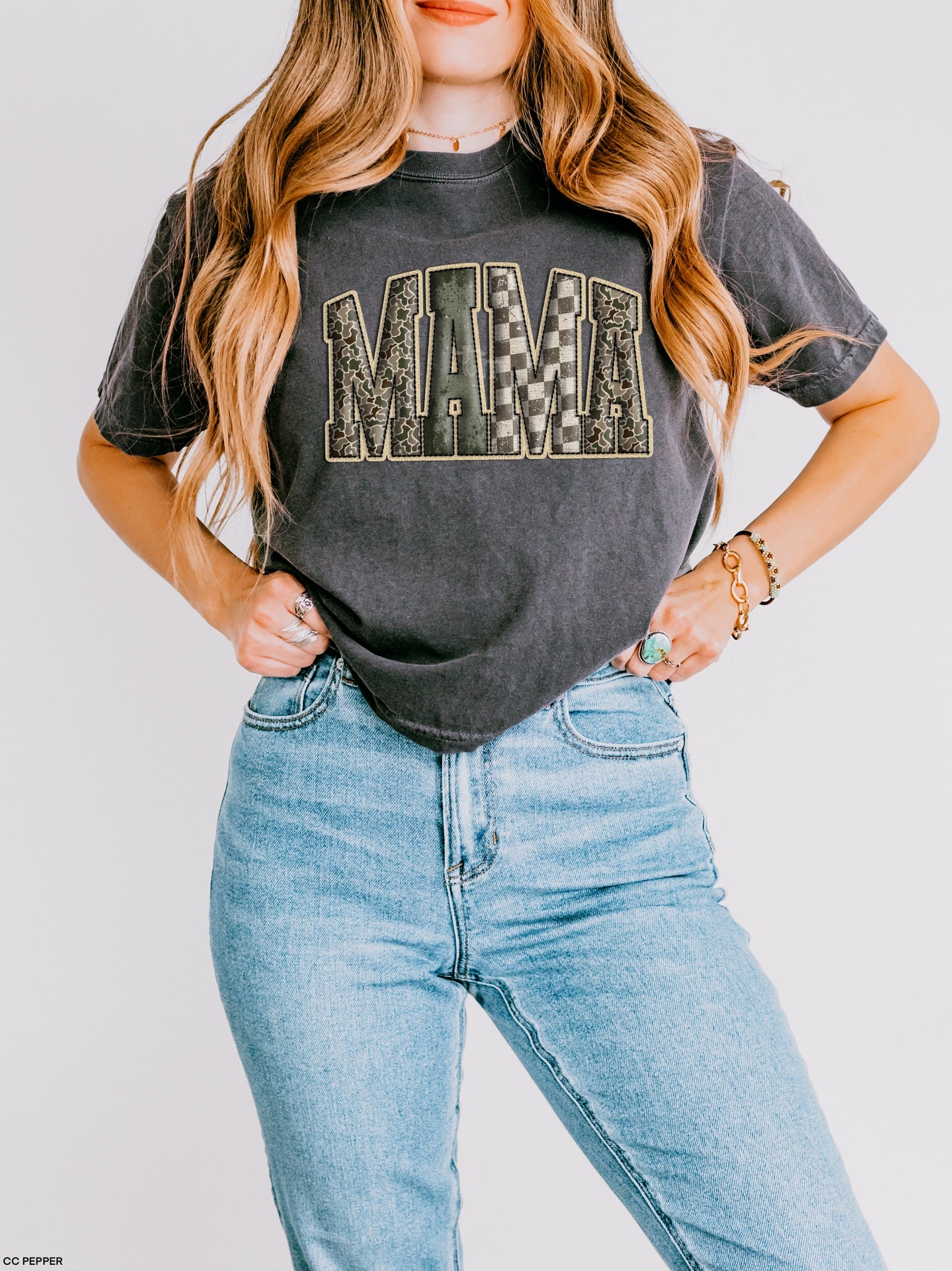 Camo Checkered Mama MATTE CLEAR FILM