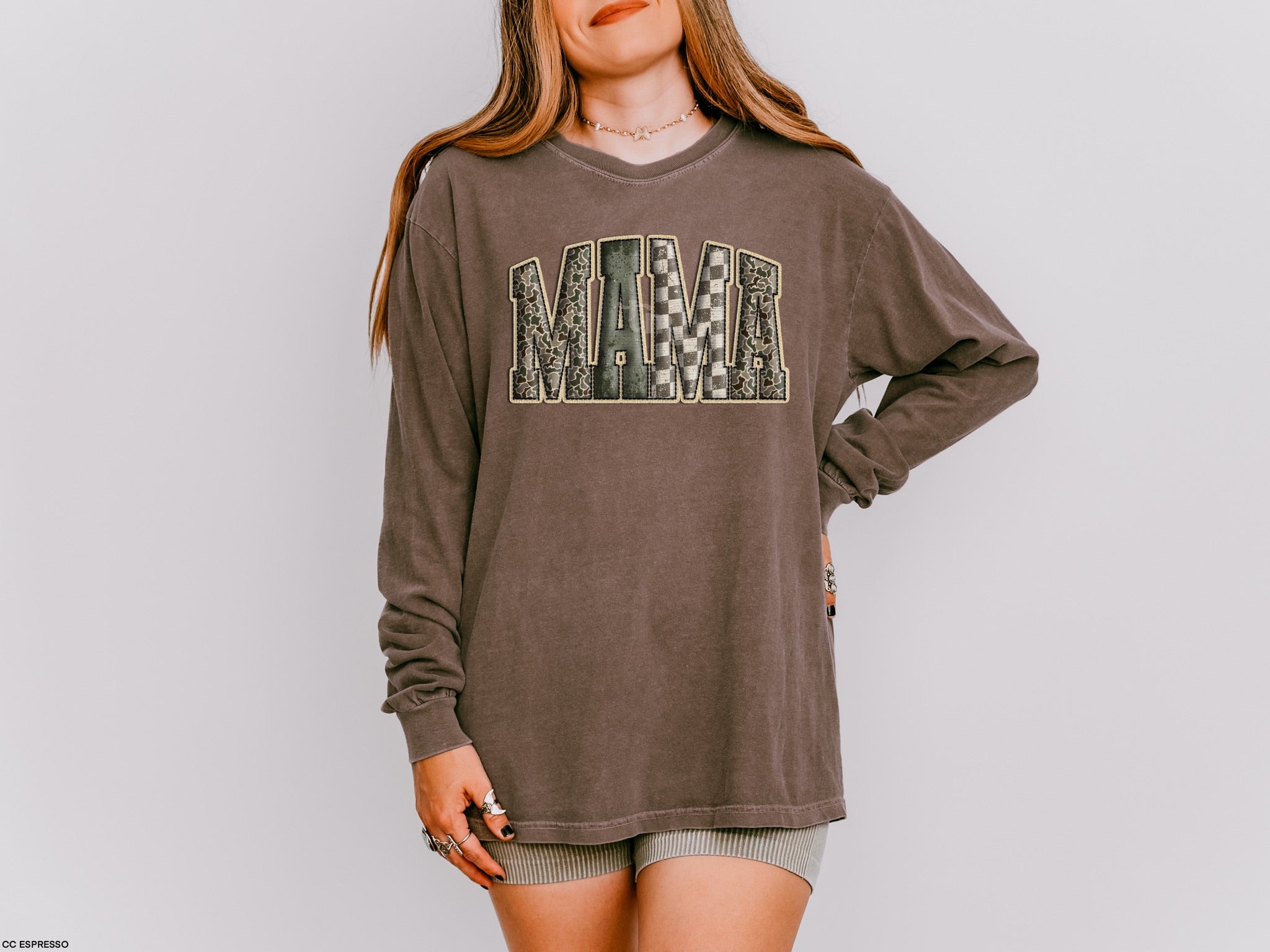 Camo Checkered Mama MATTE CLEAR FILM