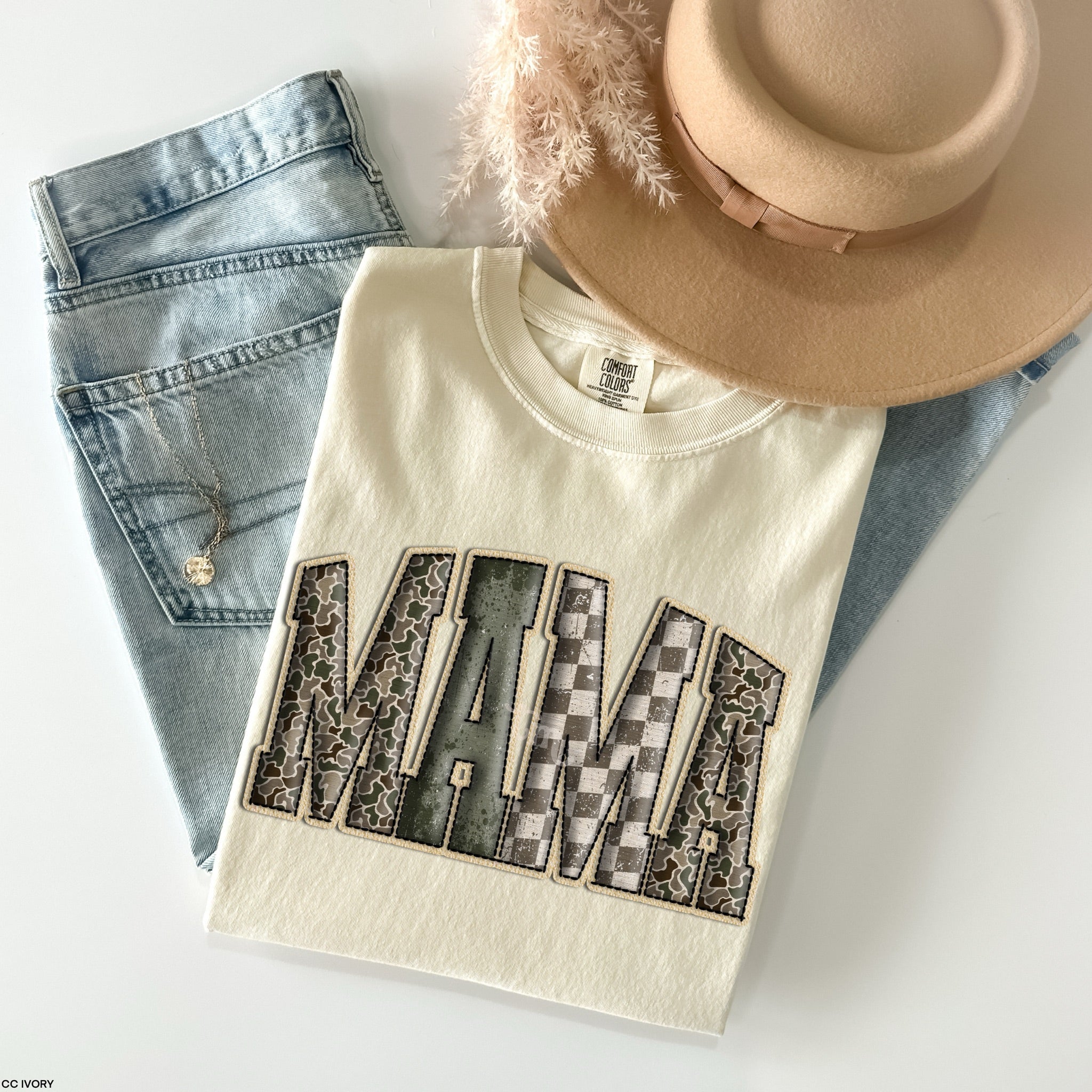 Camo Checkered Mama MATTE CLEAR FILM