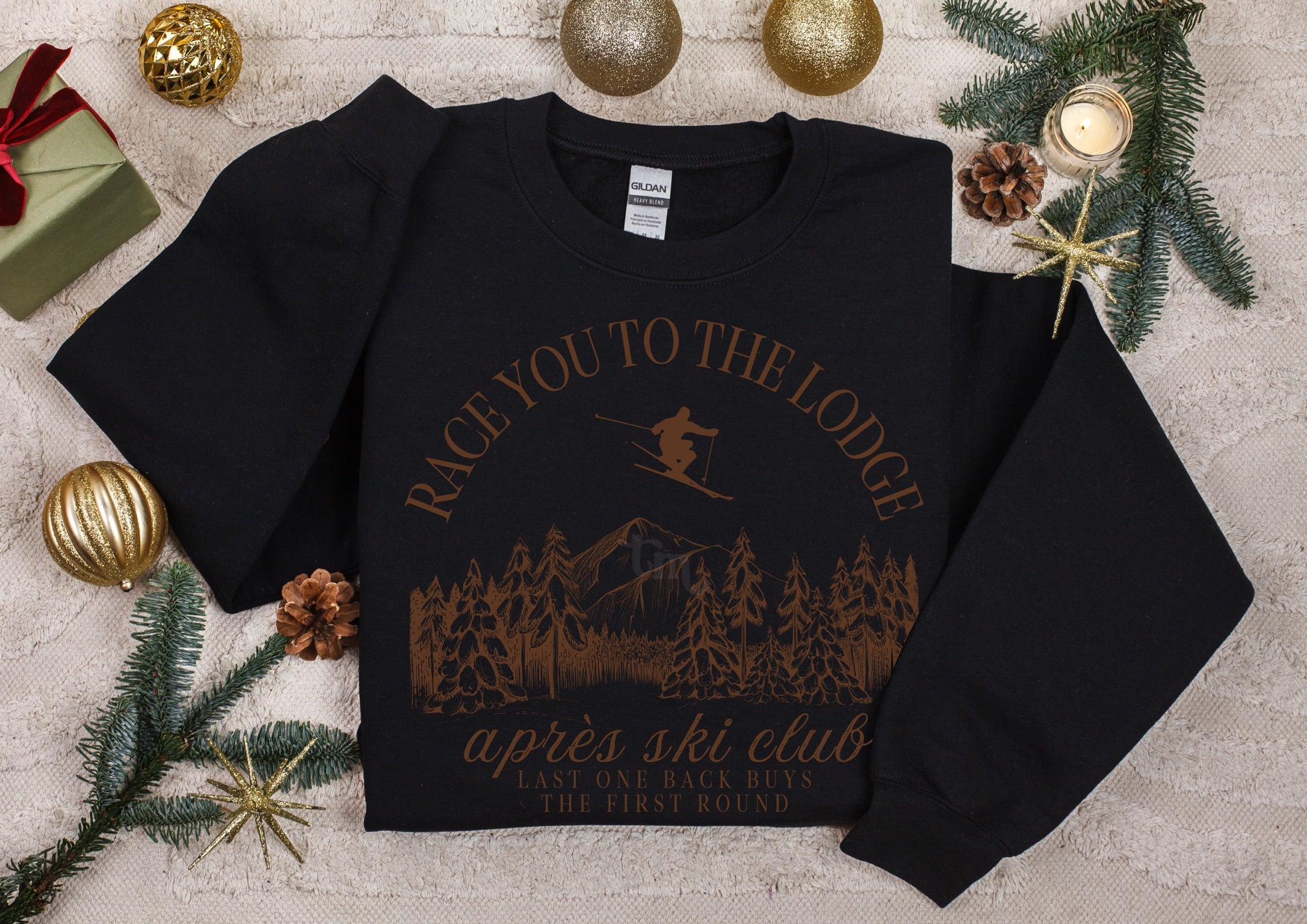 Race You to the Lodge DOE BROWN INK