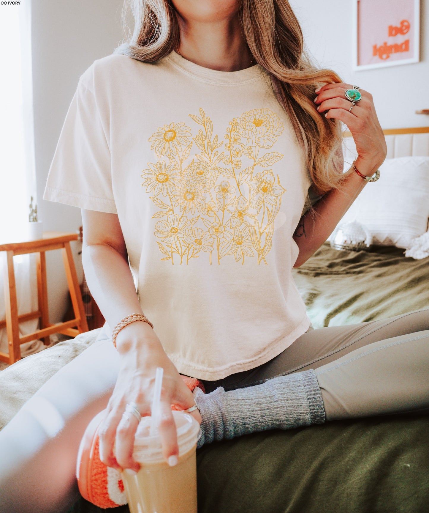 Wildflower Bouquet MUSTARD INK