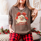 GLITTER Vintage Santa Merry Christmas MATTE CLEAR FILM