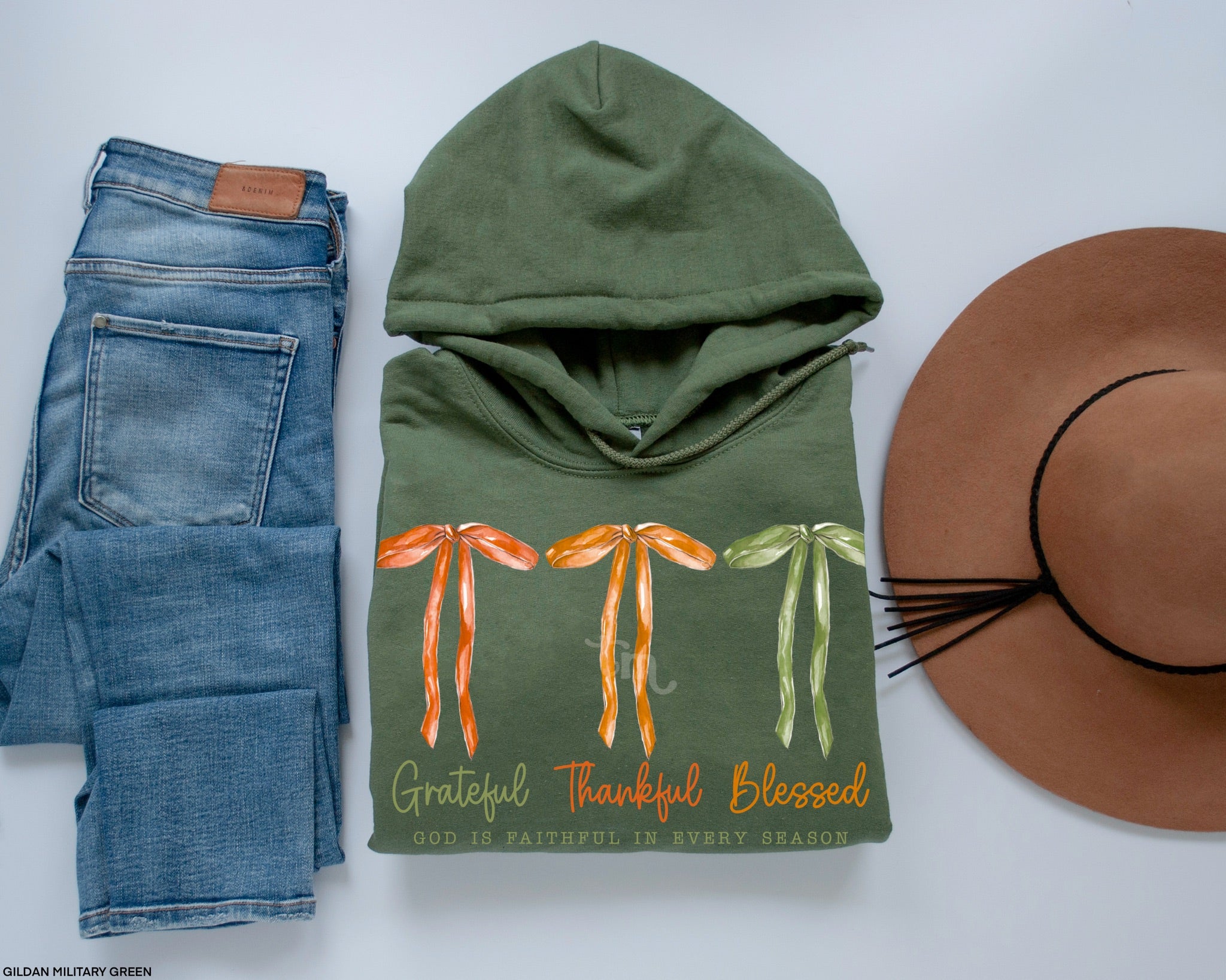 Thankful Grateful Blessed Bows MATTE CLEAR FILM