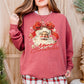 GLITTER Vintage Santa Merry Christmas MATTE CLEAR FILM