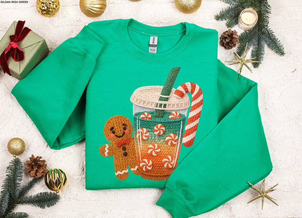 Faux Embroidered Gingerbread Coffee MATTE CLEAR FILM