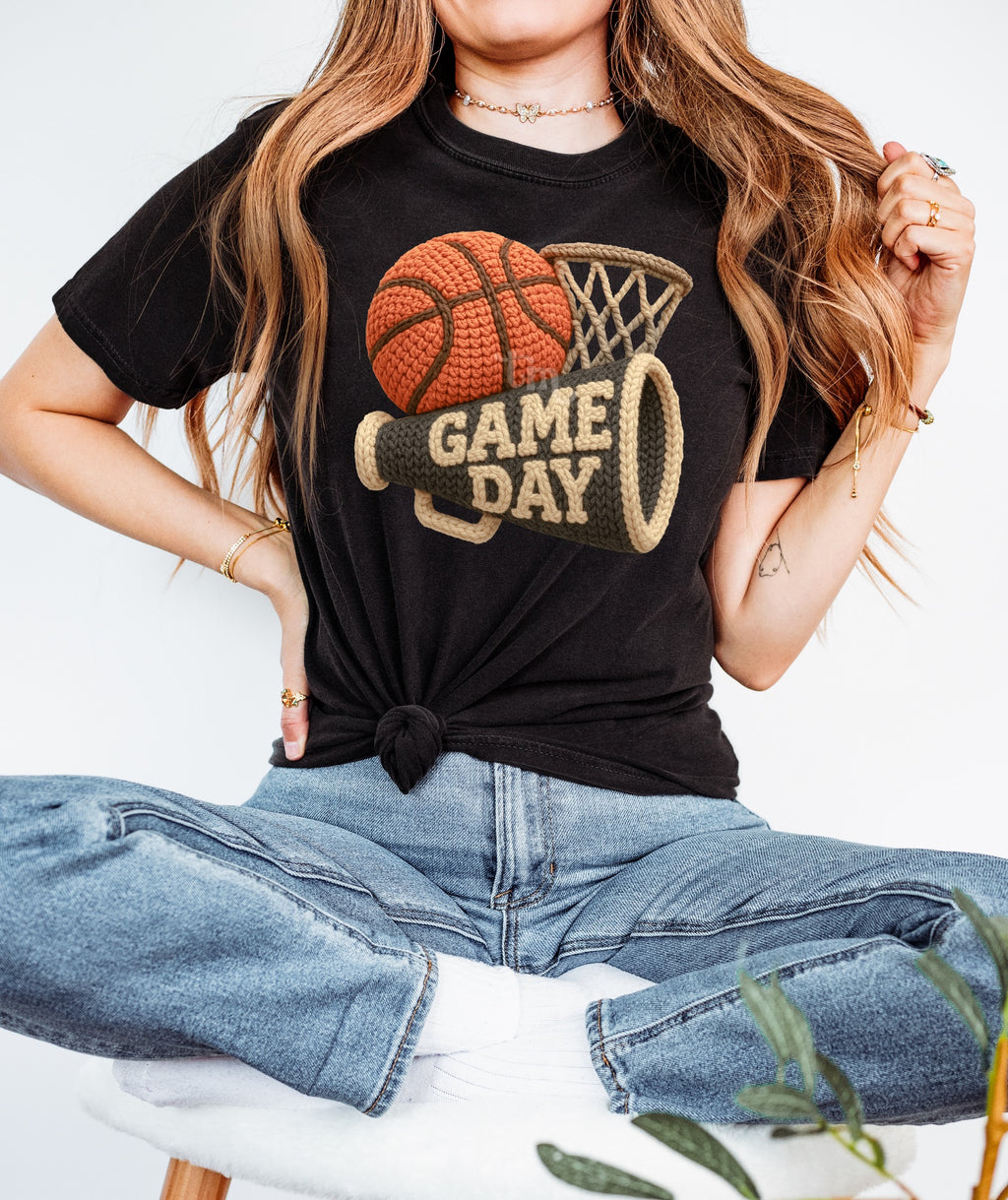 TMT // Faux Yarn Basketball Game Day Megaphone MATTE CLEAR FILM
