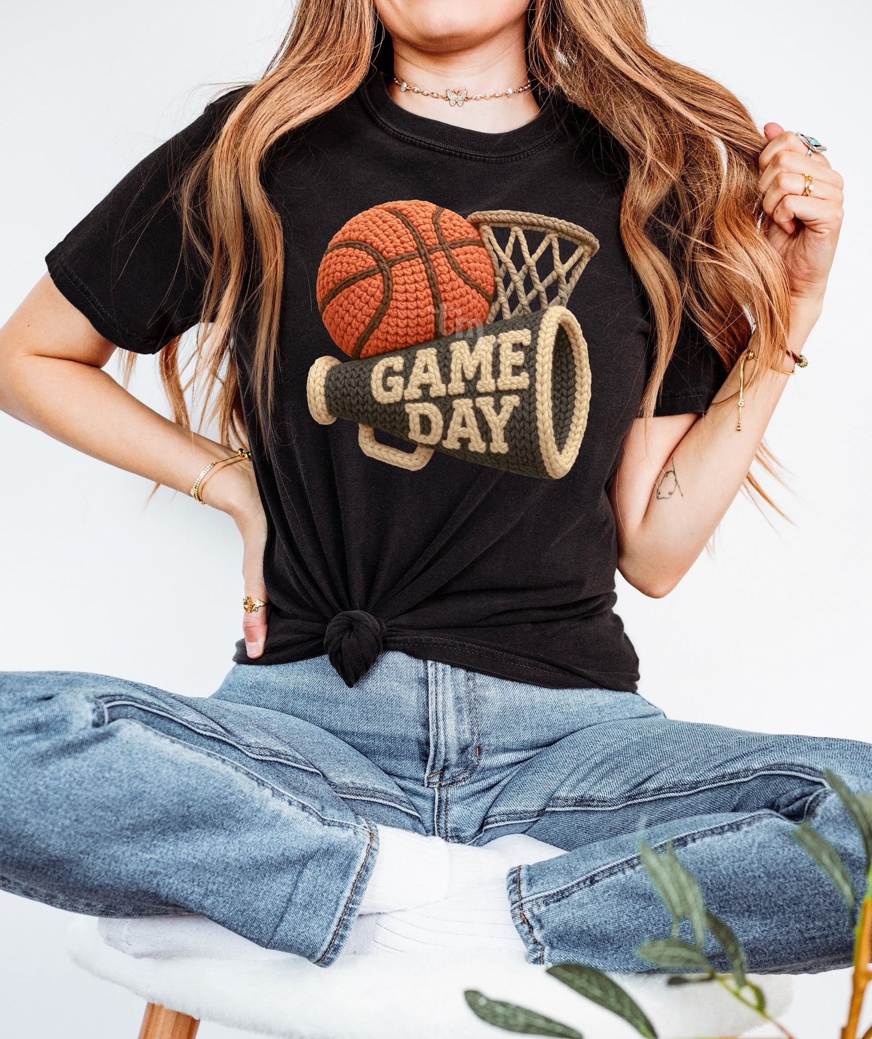 TMT // Faux Yarn Basketball Game Day Megaphone MATTE CLEAR FILM