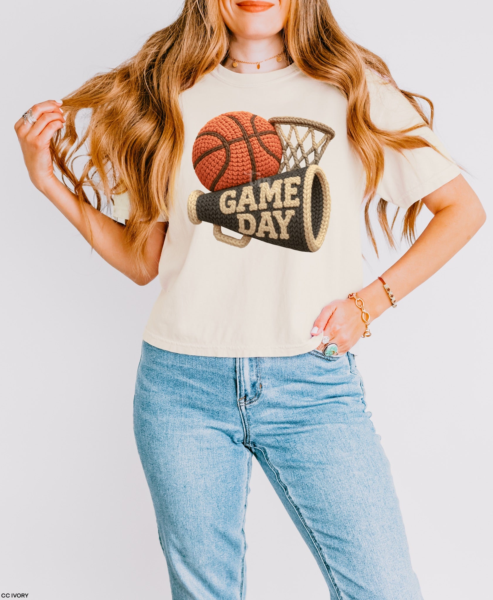 TMT // Faux Yarn Basketball Game Day Megaphone MATTE CLEAR FILM