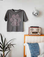 Floral Dog Paw DUSTY ROSE INK