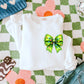 TMT // Furry Green Christmas Bow FULL SIZE + POCKET